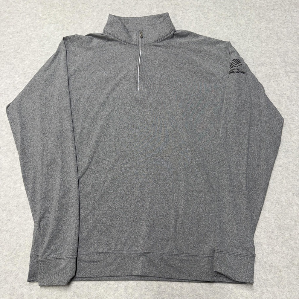 Holderness & Bourne Westland Pullover Mens Small Gray 1/4 Zip Performance